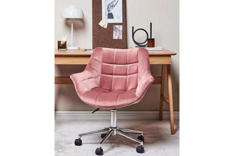 Kontorsstol Labelle Rosa - Rosa - Möbler - Hemmakontor - Kontorsstol