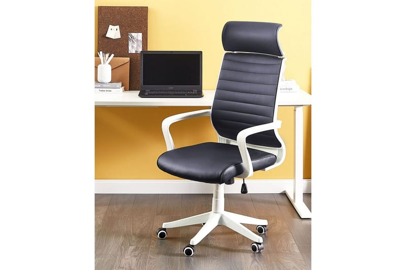 Kontorsstol Leader Svart/Vit - Svart/Vit - Möbler - Hemmakontor - Kontorsstol