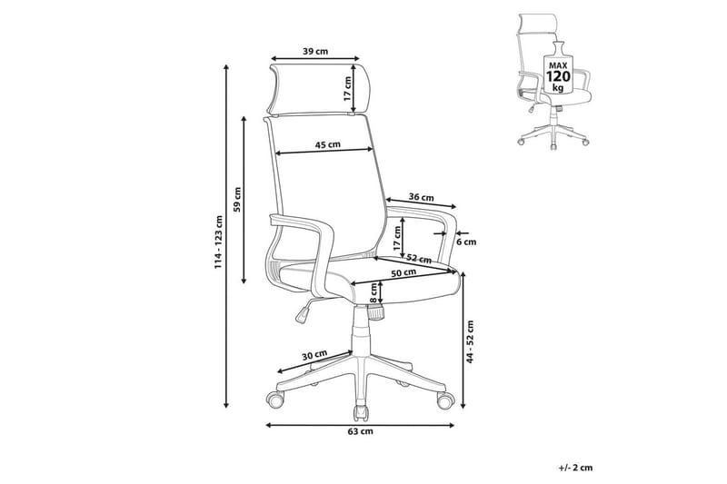 Kontorsstol Leader Svart/Vit - Svart/Vit - Möbler - Hemmakontor - Kontorsstol