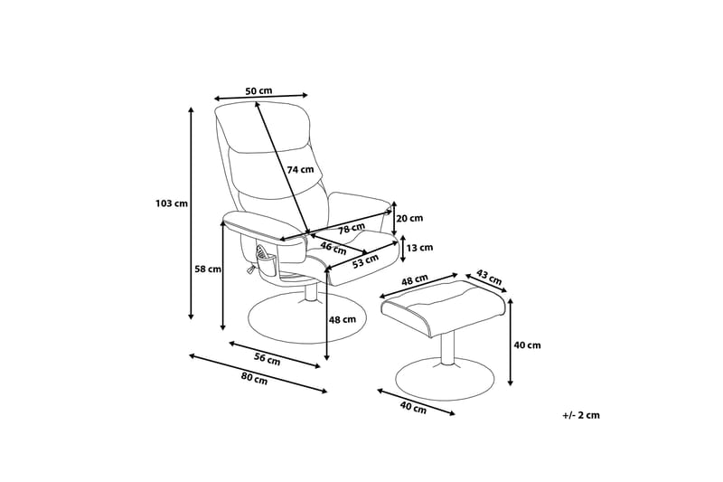 Legend Recliner med fotpall - Grå - Kök & hushåll - Personvård & hälsa - Massage & välbefinnande - Massagestolar & massagefåtöljer