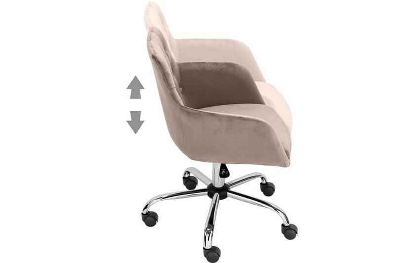 Kontorsstol Loft24 Kontorsstol Perry Taupe Taupe - Möbler - Hemmakontor - Kontorsstol