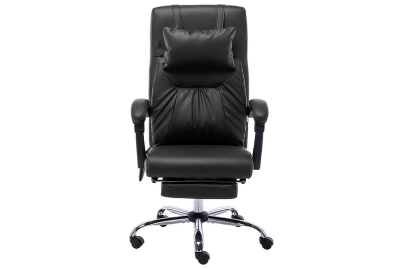 Massagekontorsstol svart konstläder - Svart - Möbler - Hemmakontor - Kontorsstol