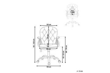 Kontorsstol med kristaller Princess Rosa/svart/silver - Rosa/svart/silver - Möbler - Hemmakontor - Kontorsstol