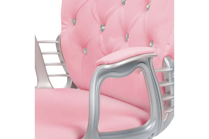 Kontorsstol med kristaller Princess Rosa/svart/silver - Rosa/svart/silver - Möbler - Hemmakontor - Kontorsstol