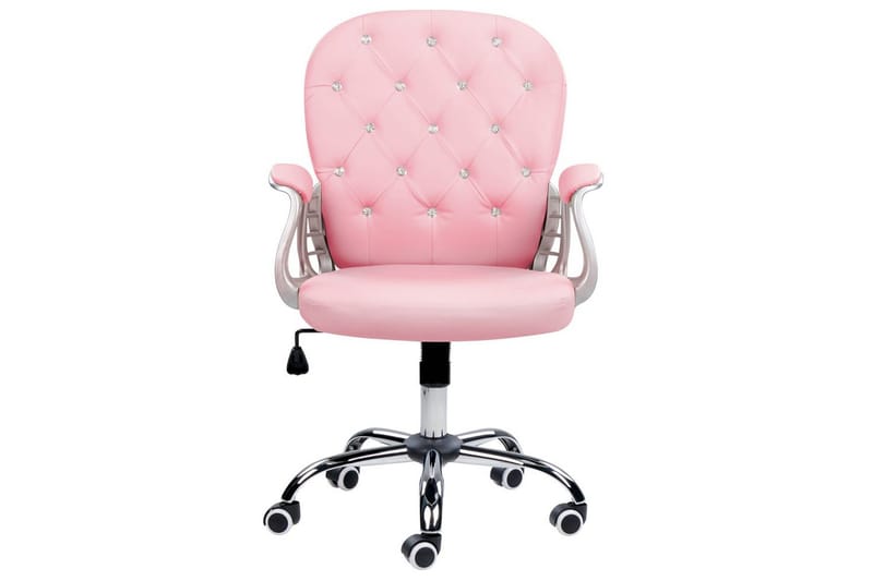 Kontorsstol med kristaller Princess Rosa/svart/silver - Rosa/svart/silver - Möbler - Hemmakontor - Kontorsstol