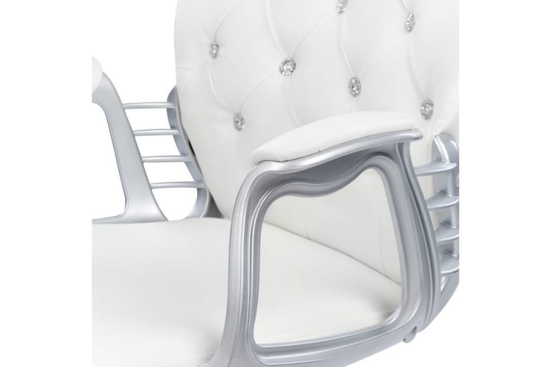 Kontorsstol med kristaller Princess Vit/Svart/Silver - Vit/Svart/Silver - Möbler - Hemmakontor - Kontorsstol