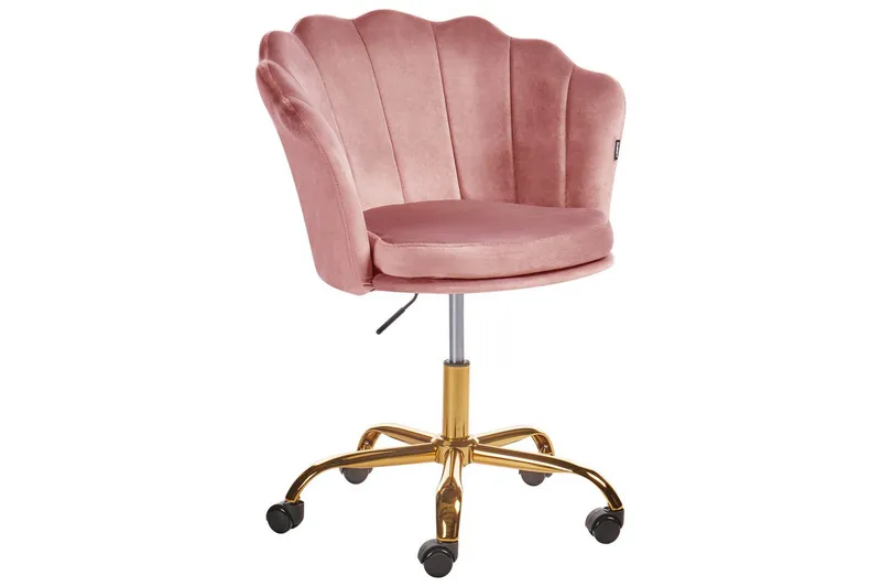 Kontorsstol Monticello Rosa/guld/svart - Rosa/guld/svart - Möbler - Hemmakontor - Kontorsstol