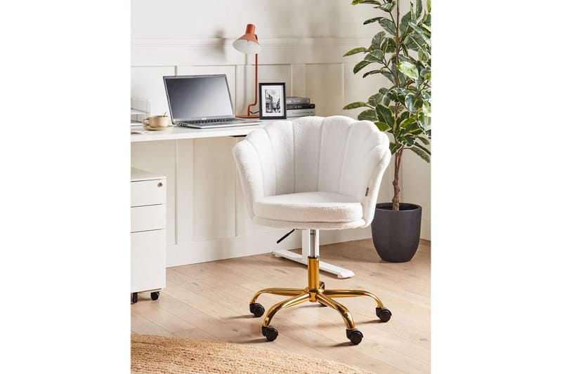Kontorsstol Monticello Vitt/guld/svart - Vitt/guld/svart - Möbler - Hemmakontor - Kontorsstol