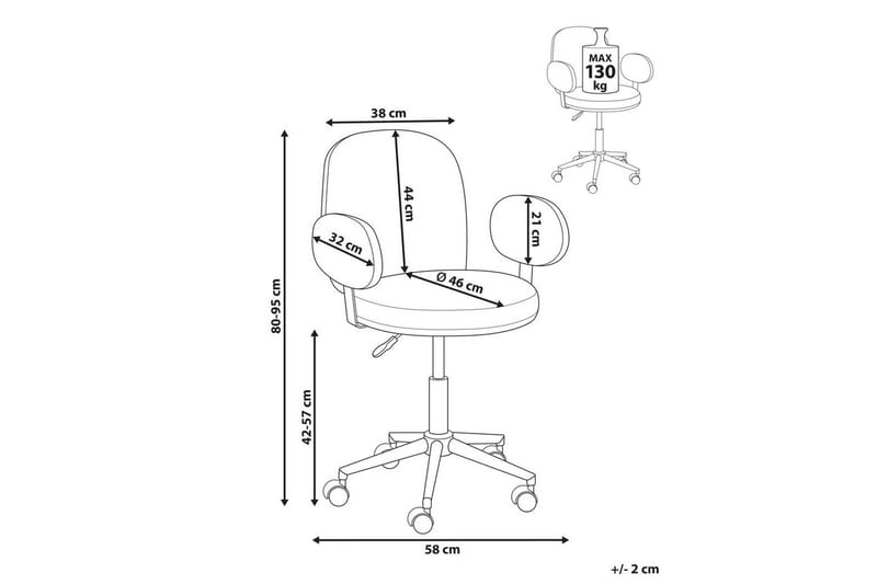 Kontorsstol Moraga Grön/Svart - Grön/Svart - Möbler - Hemmakontor - Kontorsstol