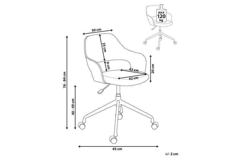 Kontorsstol Novato - Svart, ljust trä - Möbler - Hemmakontor - Kontorsstol