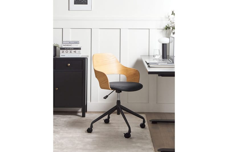 Kontorsstol Novato - Svart, ljust trä - Möbler - Hemmakontor - Kontorsstol