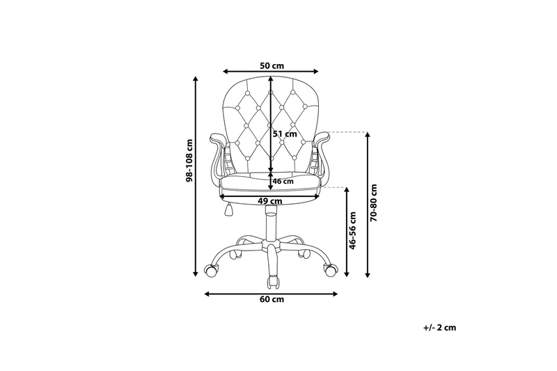 Princess Kontorsstol - Rosa - Möbler - Hemmakontor - Kontorsstol