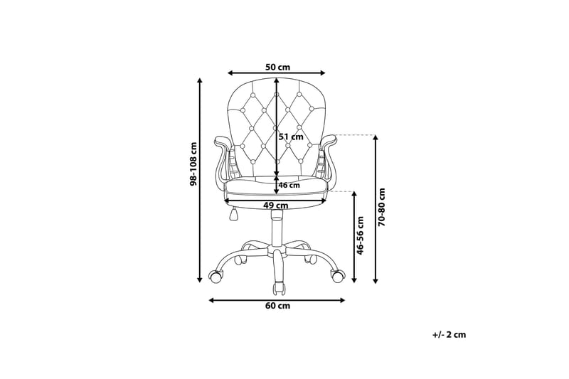 Princess Kontorsstol - Rosa - Möbler - Hemmakontor - Kontorsstol