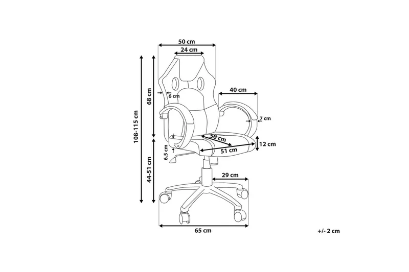 Rest Kontorsstol - Blå - Möbler - Spelrum - Gamingstol