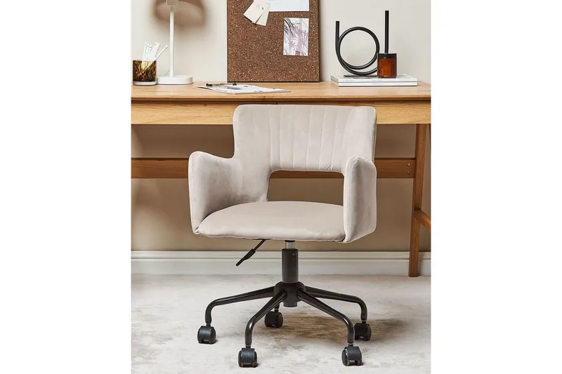 Kontorsstol Sanilac Beige/grå/svart - Beige/grå/svart - Möbler - Hemmakontor - Kontorsstol