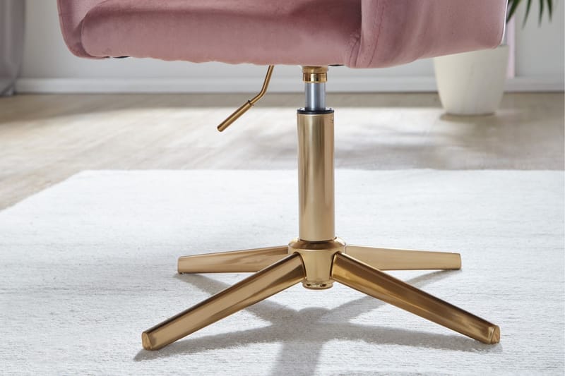 SENECA Kontorsstol med Armstöd Rosa/Guld - Möbler - Hemmakontor - Kontorsstol