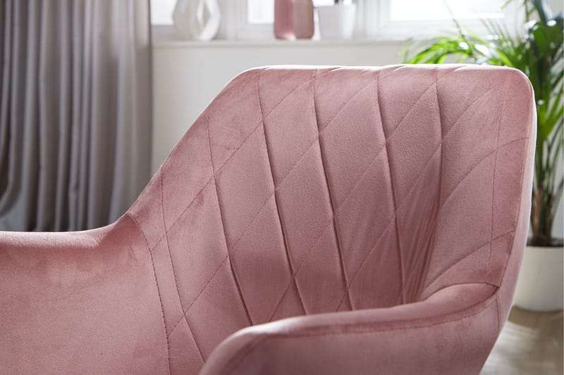 SENECA Kontorsstol med Armstöd Rosa/Guld - Möbler - Hemmakontor - Kontorsstol