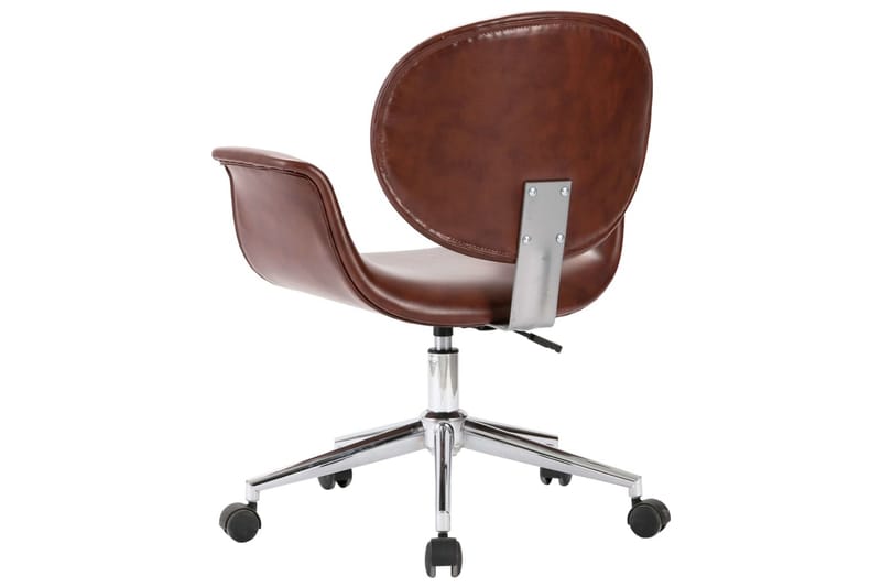 Snurrbar kontorsstol brun konstläder - Brun - Kontorsstol