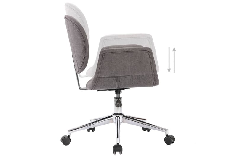 Snurrbar kontorsstol grå tyg - Grå - Kontorsstol