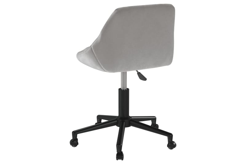 Snurrbar kontorsstol ljusgrå sammet - Grå - Kontorsstol