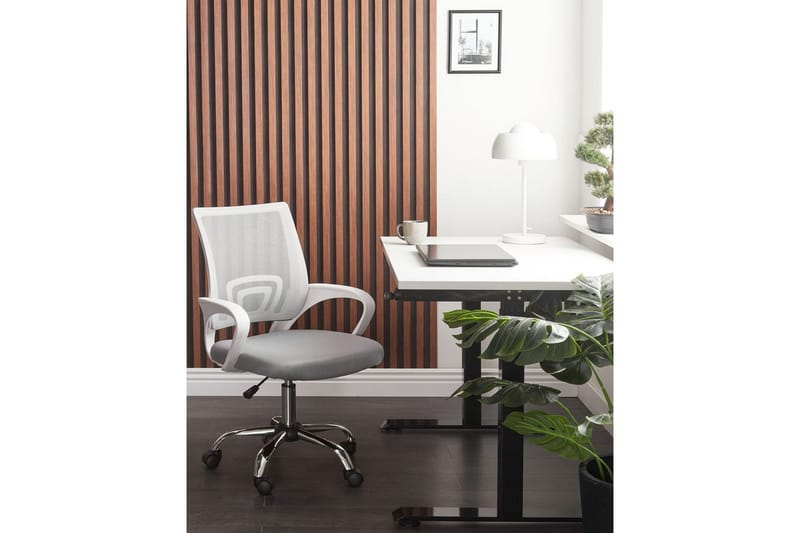 Kontorsstol Solid Grå/Silver/Vit - Grå/Silver/Vit - Möbler - Hemmakontor - Kontorsstol