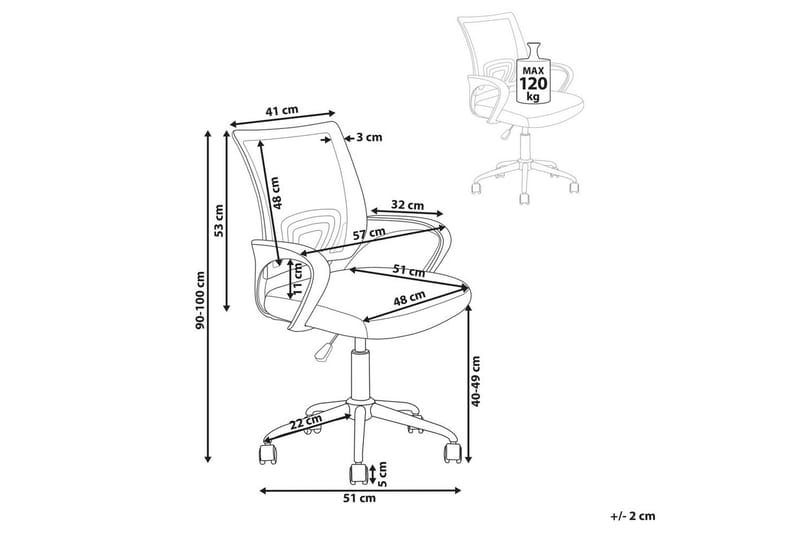 Kontorsstol Solid - Grön, Silver, Vit - Möbler - Hemmakontor - Kontorsstol