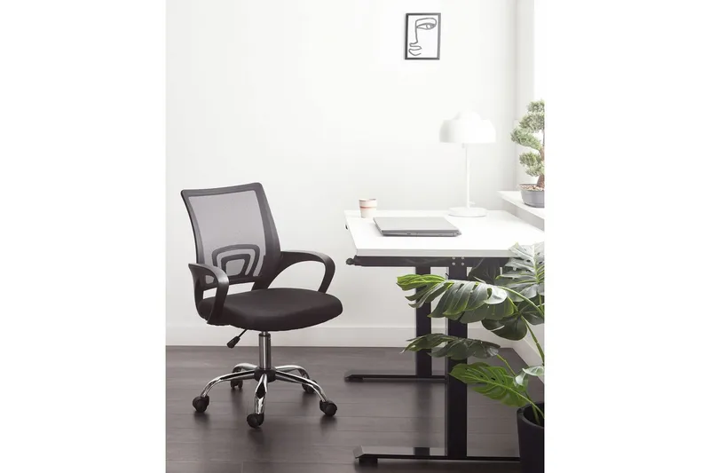Kontorsstol Solid Svart/Silver - Svart/Silver - Möbler - Hemmakontor - Kontorsstol