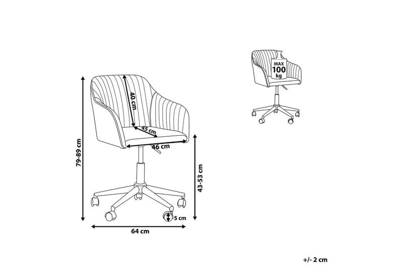 Kontorsstol Venice Beige/svart - Beige/svart - Möbler - Hemmakontor - Kontorsstol