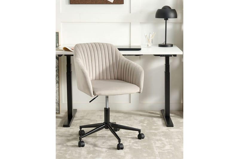 Kontorsstol Venice Beige/svart - Beige/svart - Möbler - Hemmakontor - Kontorsstol