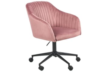 Kontorsstol Venice Rosa/Svart - Rosa/Svart - Möbler - Hemmakontor - Kontorsstol