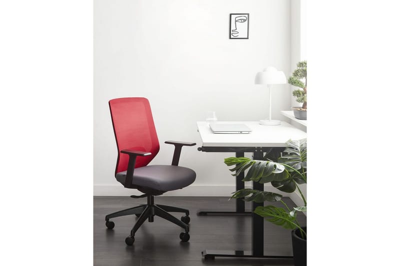 Kontorsstol Virtuoso Röd/grå/svart - Röd/grå/svart - Möbler - Hemmakontor - Kontorsstol