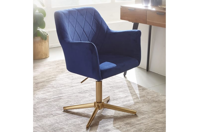 Willowdale Kontorsstol med Armstöd - Mörkblå/Guld - Möbler - Hemmakontor - Kontorsstol