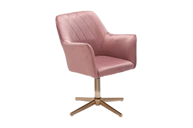 Willowdale Kontorsstol med Armstöd - Rosa/Guld - Möbler - Hemmakontor - Kontorsstol