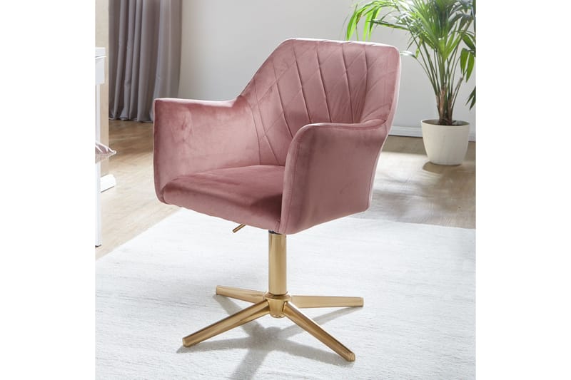 Willowdale Kontorsstol med Armstöd - Rosa/Guld - Möbler - Hemmakontor - Kontorsstol