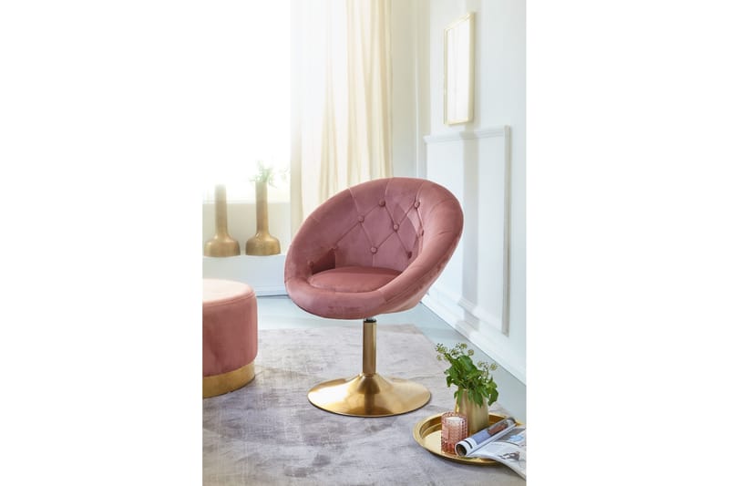 Willowdale Kontorsstol - Mörkrosa/Guld - Möbler - Hemmakontor - Kontorsstol