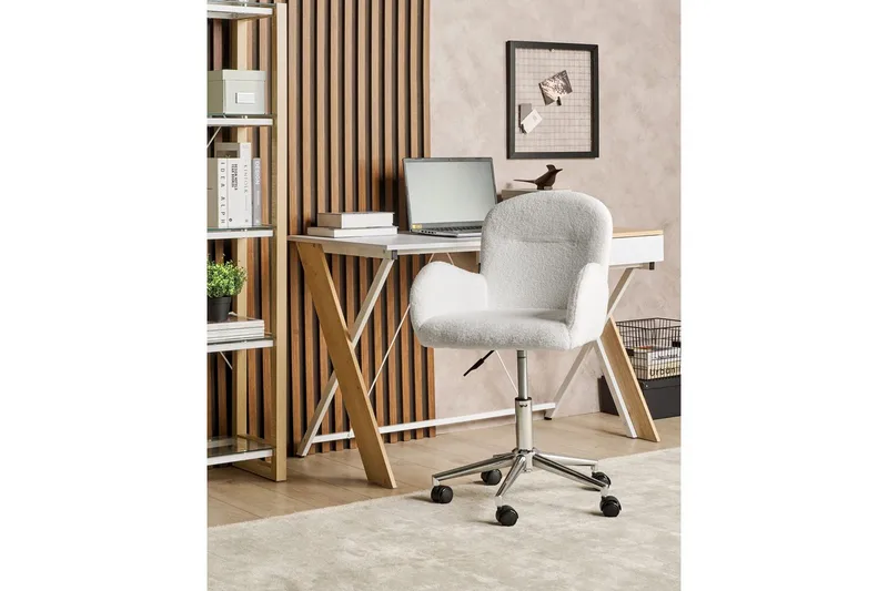 Kontorsstol Priddy Vit/Silver - Vit/Silver - Möbler - Hemmakontor - Kontorsstol