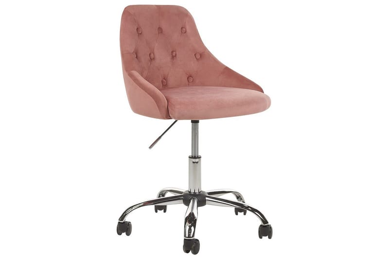 Kontorsstol Parrish Rosa/svart/silver, Rosa/svart/silver