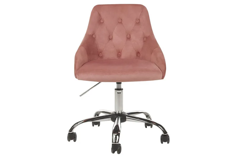 Kontorsstol Parrish Rosa/svart/silver - Rosa/svart/silver - Möbler - Hemmakontor - Kontorsstol