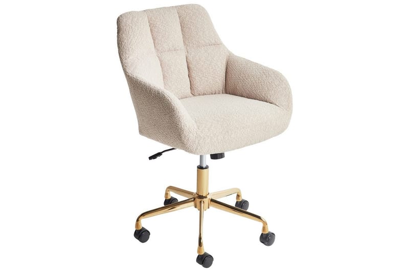 Kontorsstol Palmdale Beige/svart/guld - Beige/svart/guld - Möbler - Hemmakontor - Kontorsstol