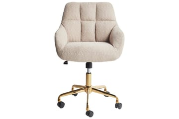 Kontorsstol Palmdale Beige/svart/guld - Beige/svart/guld - Möbler - Hemmakontor - Kontorsstol