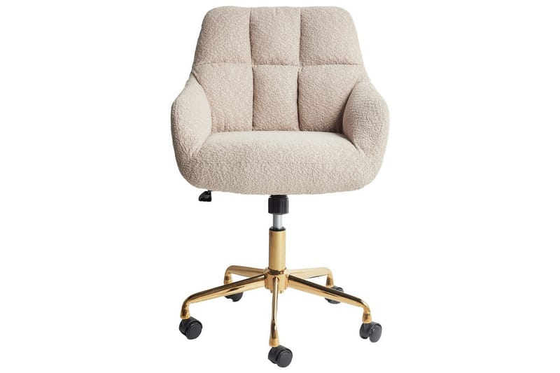 Kontorsstol Palmdale Beige/svart/guld - Beige/svart/guld - Möbler - Hemmakontor - Kontorsstol