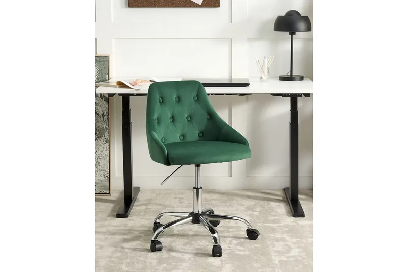 Kontorsstol Parrish Grön/Svart/Silver - Grön/Svart/Silver - Möbler - Hemmakontor - Kontorsstol