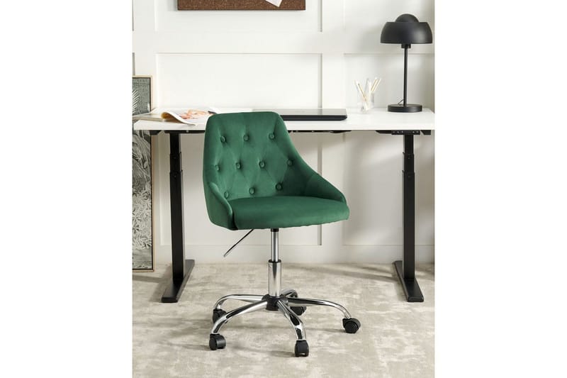 Kontorsstol Parrish Grön/Svart/Silver - Grön/Svart/Silver - Möbler - Hemmakontor - Kontorsstol