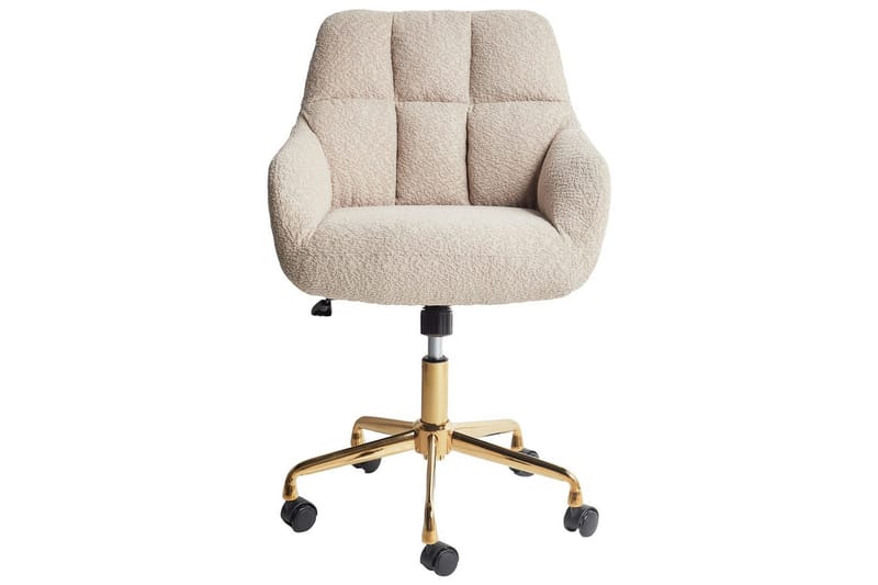 Kontorsstol Palmdale Beige/svart/guld - Beige/svart/guld - Möbler - Hemmakontor - Kontorsstol