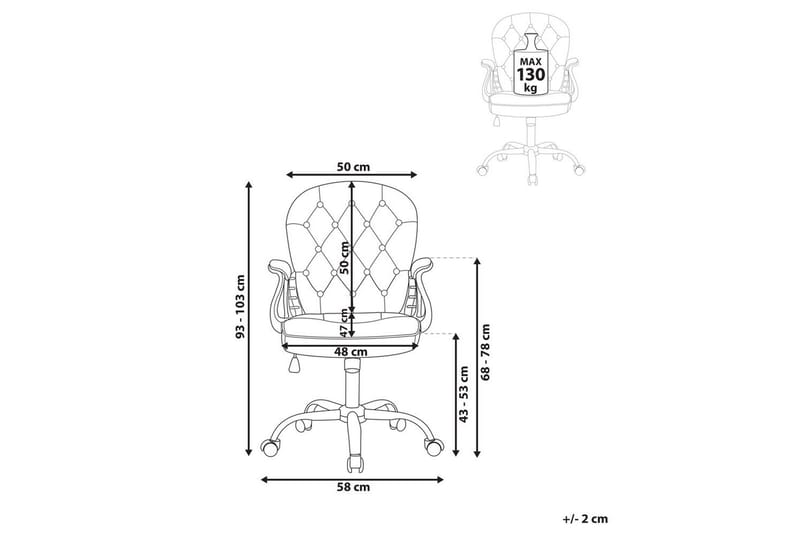 Kontorsstol Princess - Grön, Silver, Svart - Möbler - Hemmakontor - Kontorsstol