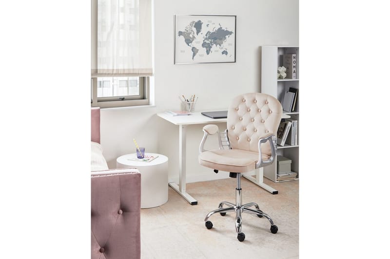 Kontorsstol Princess - Beige, Silver, Svart - Möbler - Hemmakontor - Kontorsstol