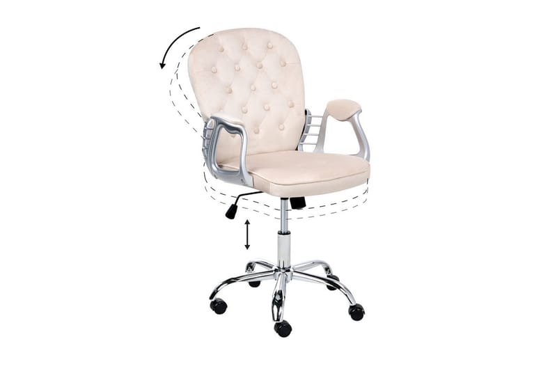 Kontorsstol Princess - Beige, Silver, Svart - Möbler - Hemmakontor - Kontorsstol