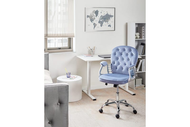 Kontorsstol Princess - Blå, Silver, Svart - Möbler - Hemmakontor - Kontorsstol