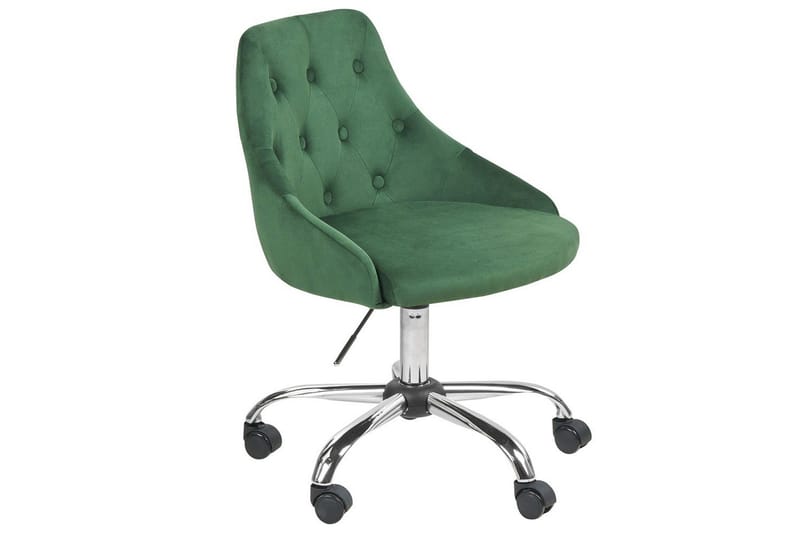 Kontorsstol Parrish Grön/Svart/Silver - Grön/Svart/Silver - Möbler - Hemmakontor - Kontorsstol