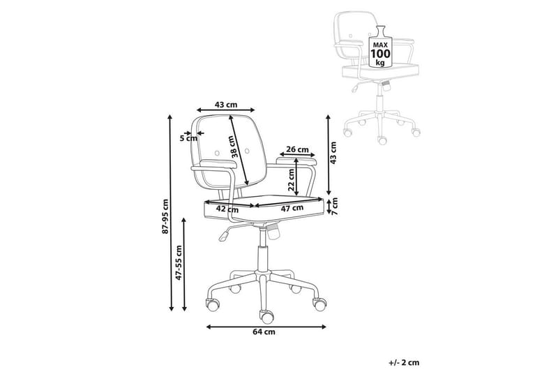 Kontorsstol Pawnee Grön/Svart - Grön/Svart - Möbler - Hemmakontor - Kontorsstol